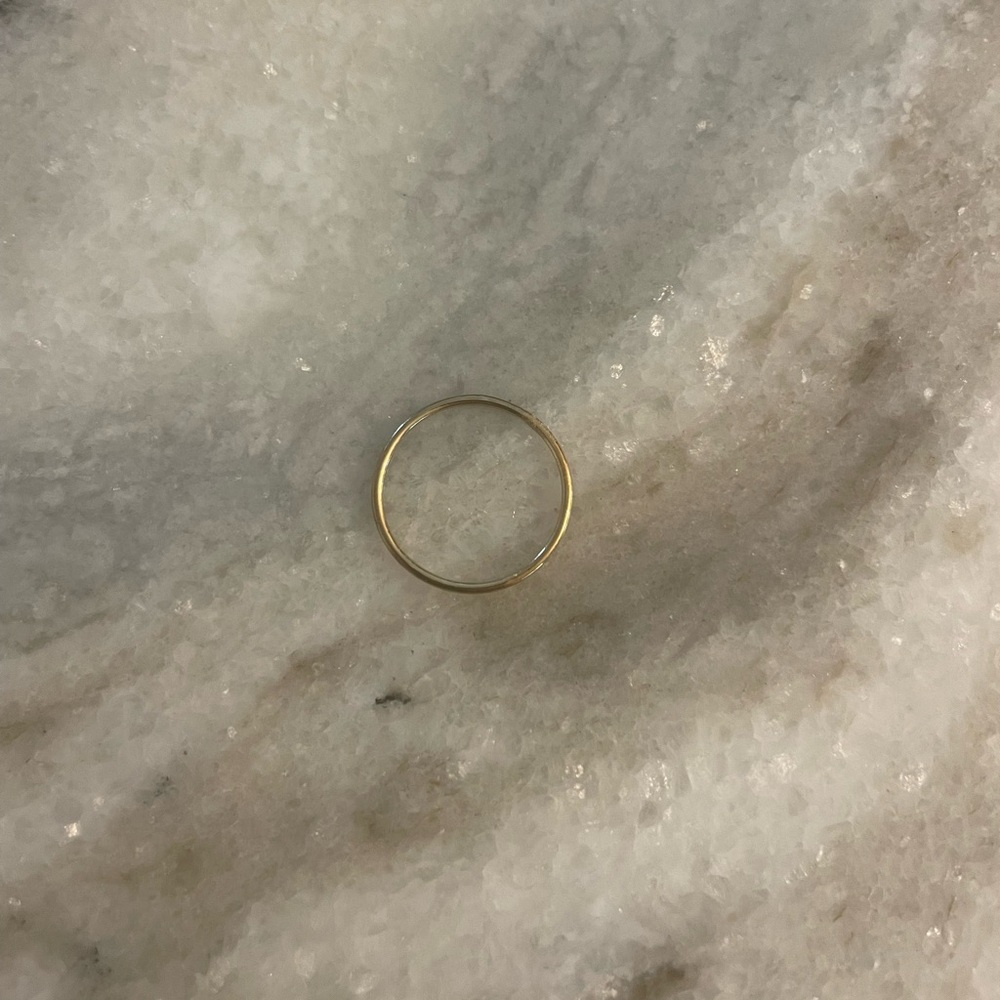 Baby Gold 14k yellow gold wire stacking ring, size 5.5